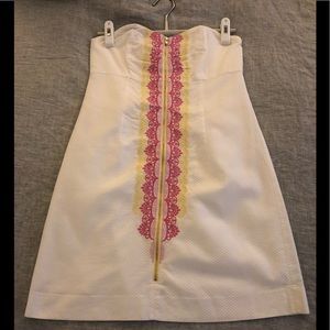 Lilly Pulitzer White Strapless Dress